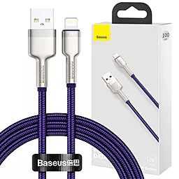 Кабель USB Baseus Cafule Series Metal 2.4A Lightning Cable  Purple (CALJK-A05) - миниатюра 4