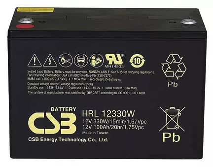 Аккумуляторная батарея CSB HRL 12330WG 12V 100Ah - фото 1