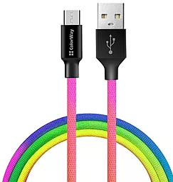 USB Кабель ColorWay 2.4A micro USB Cable Multicolor (CW-CBUM017-MC)