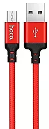 Кабель Hoco X14 Times Speed USB-A - micro USB 12w 2.4a 1м cable Red - фото Кабель Hoco X14 Times Speed USB-A - micro USB 12w 2.4a 1м cable Red