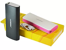 Повербанк GOLF Lonsmax GF-027 8000mAh White/Pink - фото Повербанк GOLF Lonsmax GF-027 8000mAh White/Pink