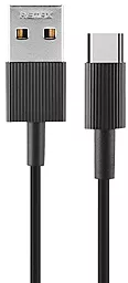 Кабель Remax Chaino USB-A - Type-C 12w 2.4a 0.3м cable Black (RC-120a) - фото Кабель Remax Chaino USB-A - Type-C 12w 2.4a 0.3м cable Black (RC-120a)