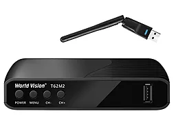 Комплект цифрового ТВ World Vision T62M2 + Адаптер WIFI - фото Комплект цифрового ТВ World Vision T62M2 + Адаптер WIFI