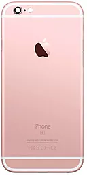 Задняя крышка корпуса Apple iPhone 6S Plus со стеклом камеры Rose Gold - фото Задняя крышка корпуса Apple iPhone 6S Plus со стеклом камеры Rose Gold