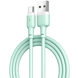 Кабель XO NB208 Liquid Silicone USB-A - Type-C 12w 2.4a 1м cable Green