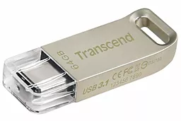 Флешка Transcend Type-C 850 64GB USB 3.1 Metal (TS64GJF850S) - фото Флешка Transcend Type-C 850 64GB USB 3.1 Metal (TS64GJF850S)