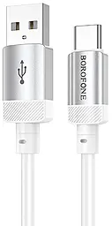 Кабель Borofone BX108 Start USB-A - Type-C cable 15w 3a 1м cable White - фото Кабель Borofone BX108 Start USB-A - Type-C cable 15w 3a 1м cable White