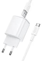 Сетевое зарядное устройство Borofone BAS81A 2.1a 2xUSB-A ports charger + USB-A - Type-C cable White - фото Сетевое зарядное устройство Borofone BAS81A 2.1a 2xUSB-A ports charger + USB-A - Type-C cable White