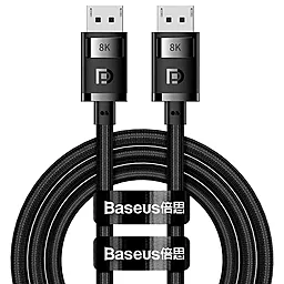 Відеокабель DisplayPort v1.4 8k 60hz 3m black (B00633706111-03) Baseus - фото Відеокабель DisplayPort v1.4 8k 60hz 3m black (B00633706111-03) Baseus