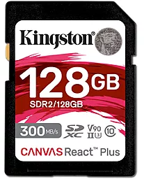 Карта пам'яті Kingston 128 GB SDXC Class 10 UHS-II U3 Canvas React Plus SDR2/128GB