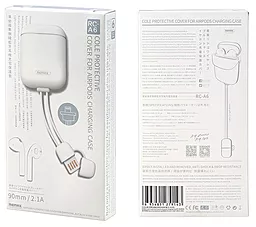 Remax USB-ЗУ Protective Charging Case для Apple AirPods White (RC-A6) - миниатюра 6