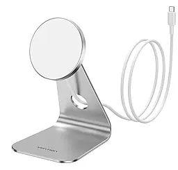 Беспроводное (индукционное) зарядное устройство Vention 15w QI wireless charger + подставка-держатель White (FGHIF) - фото Беспроводное (индукционное) зарядное устройство Vention 15w QI wireless charger + подставка-держатель White (FGHIF)