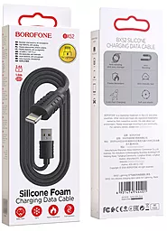 Кабель Borofone BX52 USB-A - Lightning 12w 2.4a 1м cable Black - мініатюра 4 Кабель Borofone BX52 USB-A - Lightning 12w 2.4a 1м cable Black - мініатюра 4