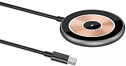 Бездротовий (індукційний) зарядний пристрій WIWU 15w wireless charger black (Wi-W007) - фото Бездротовий (індукційний) зарядний пристрій WIWU 15w wireless charger black (Wi-W007)