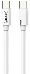 Кабель Aspor A108 USB Type-C - Type-C 100w 5a 1м cable White - фото Кабель Aspor A108 USB Type-C - Type-C 100w 5a 1м cable White