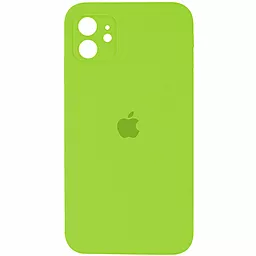 Чехол Silicone Case Full Camera для Apple IPhone 12  Shiny Green