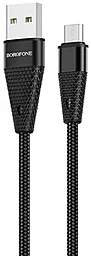 Кабель Borofone BU10 USB-A - micro USB 12w 2.4a 1.2м cable Black
