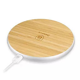 Бездротовий (індукційний) зарядний пристрій Baseus Flare Sries Wireless Charging Pad (Round) Wood