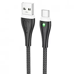 Кабель Borofone BX100 Advantage USB-A - Type-C 15w 3а 1м cable Black - фото Кабель Borofone BX100 Advantage USB-A - Type-C 15w 3а 1м cable Black