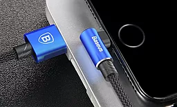 Кабель Baseus MVP Elbow USB-A - Lightning 12w 2.4a 1м cable Blue (CALMVP-03) - мініатюра 5 Кабель Baseus MVP Elbow USB-A - Lightning 12w 2.4a 1м cable Blue (CALMVP-03) - мініатюра 5