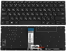 Клавиатура для ноутбука Asus X412 series с подсветкой клавиш без рамки Black