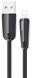 Кабель Hoco U35 Space Shuttle Smart Power Off USB-A - Lightning 12w 2.4a 1.2м cable Black - фото Кабель Hoco U35 Space Shuttle Smart Power Off USB-A - Lightning 12w 2.4a 1.2м cable Black