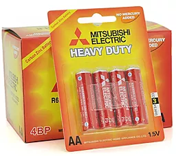 Батарейки Mitsubishi Heavy Duty AA / R6P 4шт - фото Батарейки Mitsubishi Heavy Duty AA / R6P 4шт