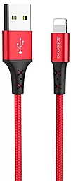 Кабель Borofone BX20 USB-A - Lightning 10w 2a 1м cable Red