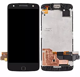Дисплей Motorola Moto Z Force, Moto Z Force Droid (XT1650 , XT1650-02) з тачскріном і рамкою, оригінал, Black