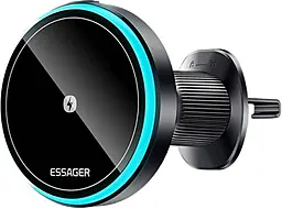 Держатель с беспроводной зарядкой Essager Element 15W (на дефлектор) Black (EZJCFK-YS01-Z)