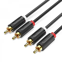 Аудіо кабель Vention 2хRCA M/M 3 м cable black (BCMBI) - фото Аудіо кабель Vention 2хRCA M/M 3 м cable black (BCMBI)