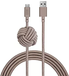 Кабель Native Union Night USB-A - Type-C12w 2.4a 3м cable Taupe (Ncable -KV-AC-TAU)