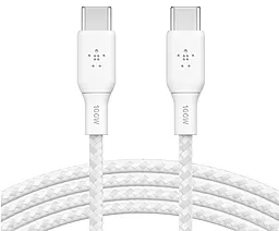 Кабель Belkin USB Type-C - Type-C 100w 5a 2м PD cable cable White (CAB014BT2MWH) - фото Кабель Belkin USB Type-C - Type-C 100w 5a 2м PD cable cable White (CAB014BT2MWH)