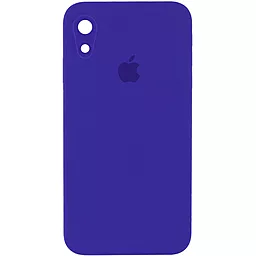 {"ru": "Чехол", "uk": "Чохол"} Silicone Case Full Camera Square для Apple iPhone XR  Ultra Violet