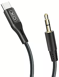 Аудио кабель XO NB155 Aux mini Jack 3.5 mm - USB Type-C M/M Cable 1 м чёрный