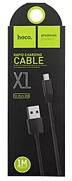 Кабель Hoco X1 Rapid USB-A - micro USB 12w 2.4a 1м cable Black - миниатюра 3 Кабель Hoco X1 Rapid USB-A - micro USB 12w 2.4a 1м cable Black - миниатюра 3