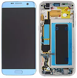 Дисплей Samsung Galaxy S7 Edge G935 з тачскріном і рамкою, оригінал, Blue