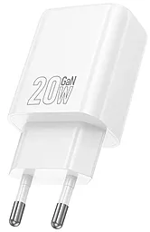 Сетевое зарядное устройство Hoco N61 Gentle 20w GaN PD/QC USB-C/USB-A ports charger white - фото Сетевое зарядное устройство Hoco N61 Gentle 20w GaN PD/QC USB-C/USB-A ports charger white
