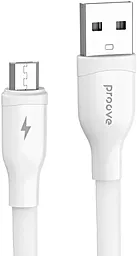 Кабель Proove Flat Out USB-A - micro USB 12w 2.4a 1м cable White