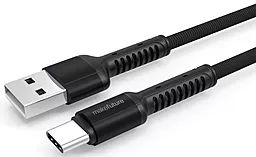 Кабель MakeFuture Denim USB-A - Type-C 25w 5a 1м cable Black (MCB-CD2GR)