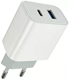 Сетевое зарядное устройство Mibrand MI-15 20w PD USB-C/USB-A ports charger white (MIWC/15UCW) - фото Сетевое зарядное устройство Mibrand MI-15 20w PD USB-C/USB-A ports charger white (MIWC/15UCW)