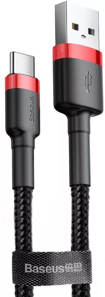 Кабель USB Baseus Cafule 3M USB Type-C Cable Black (CATKLF-U91)