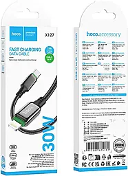 Кабель Hoco X127 Exceed USB Type-C - Lightning 30w 3a 1м PD cable Black - миниатюра 2 Кабель Hoco X127 Exceed USB Type-C - Lightning 30w 3a 1м PD cable Black - миниатюра 2