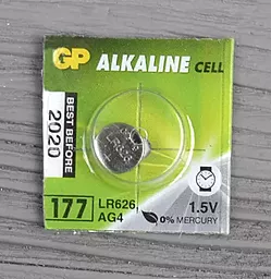 Батарейки GP LR626 / 177 / SR66, Alkaline AG4 1шт. - миниатюра 2