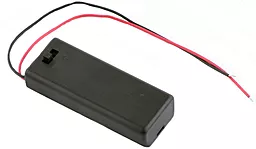 Корпус для аккумуляторов закрытый 2xAAA (R03) с крышкой и выключателем - миниатюра 2
