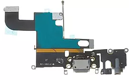 Нижній шлейф Apple iPhone 6 з роз'ємом зарядки, роз'ємом навушників і мікрофоном Space Gray - фото Нижній шлейф Apple iPhone 6 з роз'ємом зарядки, роз'ємом навушників і мікрофоном Space Gray