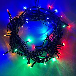 Светодиодная гирлянда ColorWay 50LED (CW-G-50L5VMC) 5м, 8 функций, 220V Multicolored - фото Светодиодная гирлянда ColorWay 50LED (CW-G-50L5VMC) 5м, 8 функций, 220V Multicolored