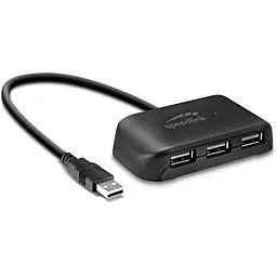 Концентратор (USB хаб) Speedlink SNAPPY EVO USB Hub, 4-port, USB 2.0, Passive Black (SL-140004-BK)