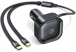 Автомобільний зарядний пристрій Usams C41 30w PD charger + USB-C/UBS-C cable black (US-CC220) - фото Автомобільний зарядний пристрій Usams C41 30w PD charger + USB-C/UBS-C cable black (US-CC220)