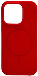 Чехол Silicone Case Full Fine Ring MagSafe для Apple iPhone 16 Pro Max Red - фото Чехол Silicone Case Full Fine Ring MagSafe для Apple iPhone 16 Pro Max Red
